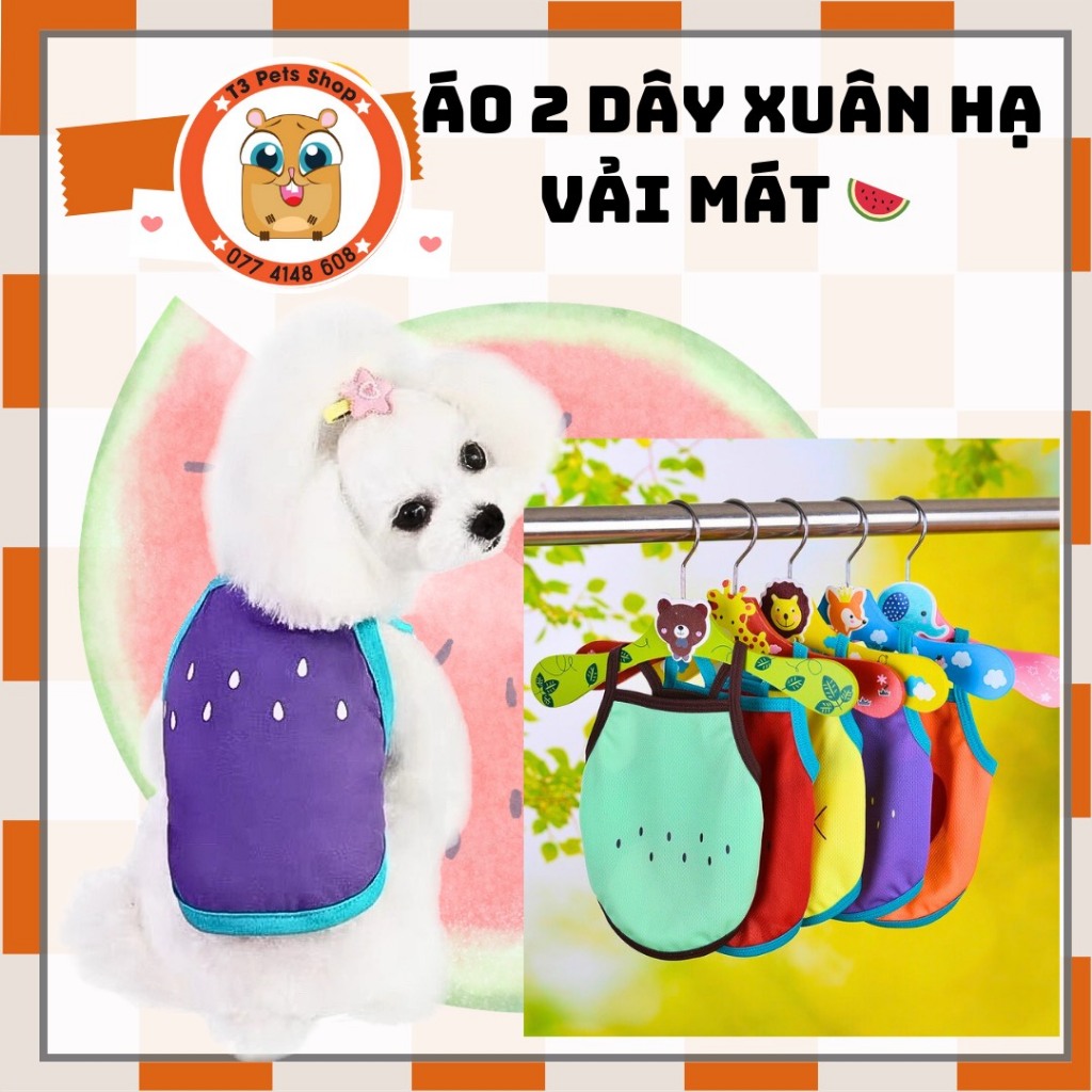 Áo 2 dây xuân hạ cho chó mèo