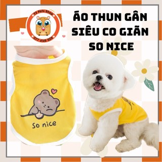 áo ba lỗ hình gấu SO NICE cho chó mèo