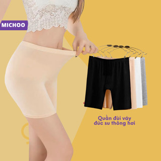 Quần Mặc Váy Đúc Su Thông Hơi MICHOO 2 Màu Đen Da
