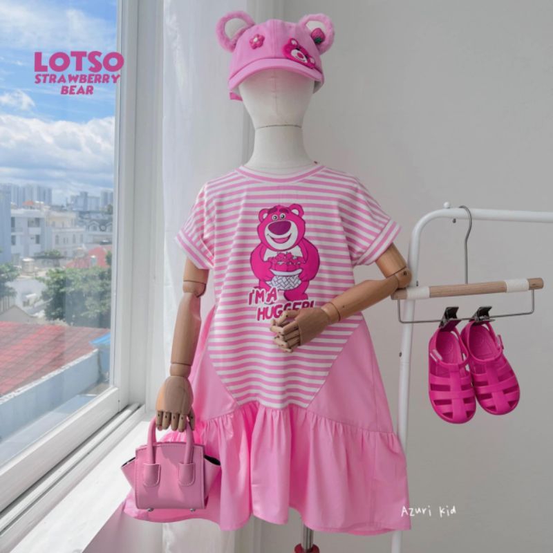 8 đến 30kg.váy gấu dâu cho bé gái.váy xinh cho bé.váy cho bé diện hè.váy xinh cho bé đi học đi chơi ak