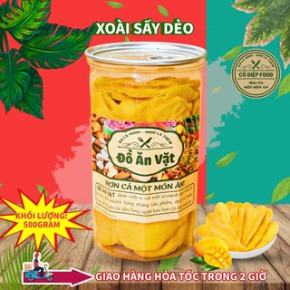 Xoài Sấy Dẻo Lon 500gr [FREE SHIP] TỪ ĐƠN 50K, [Loại Đặc Biệt] Hàng Ngon Nhà Làm