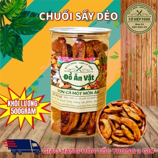 Chuối Sấy Dẻo Mật Ong Lon 500Gram [FREE SHIP] TỪ ĐƠN 50K, [Loại Đặc Biệt] Hàng ngon nhà làm