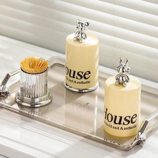 Hũ đựng tăm xỉa răng miệng, tăm bông house - lọ chứa tăm xỉa răng, tăm chỉ nha khoa