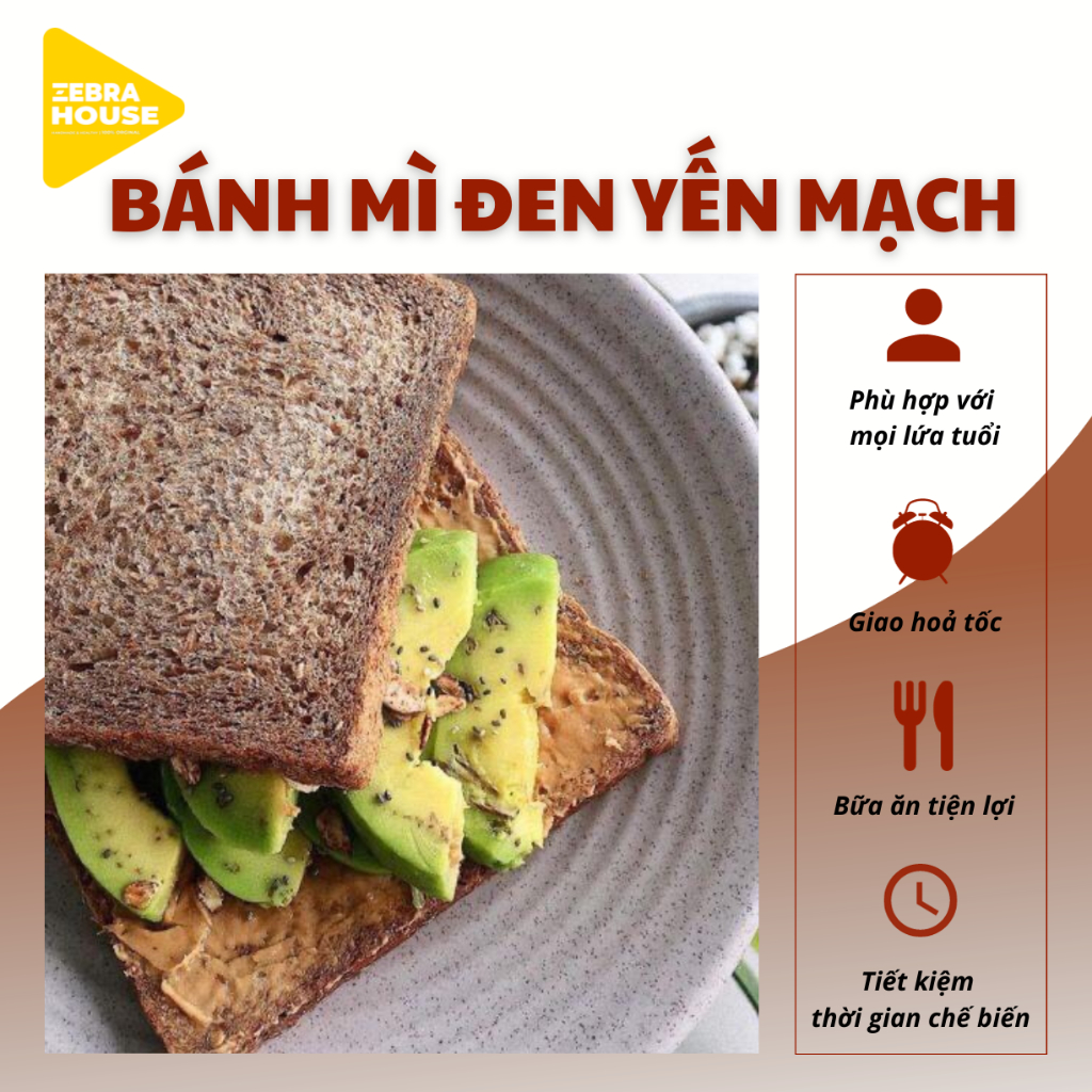 Bánh Mì Đen Lúa Mạch Cắt Lát 450gr