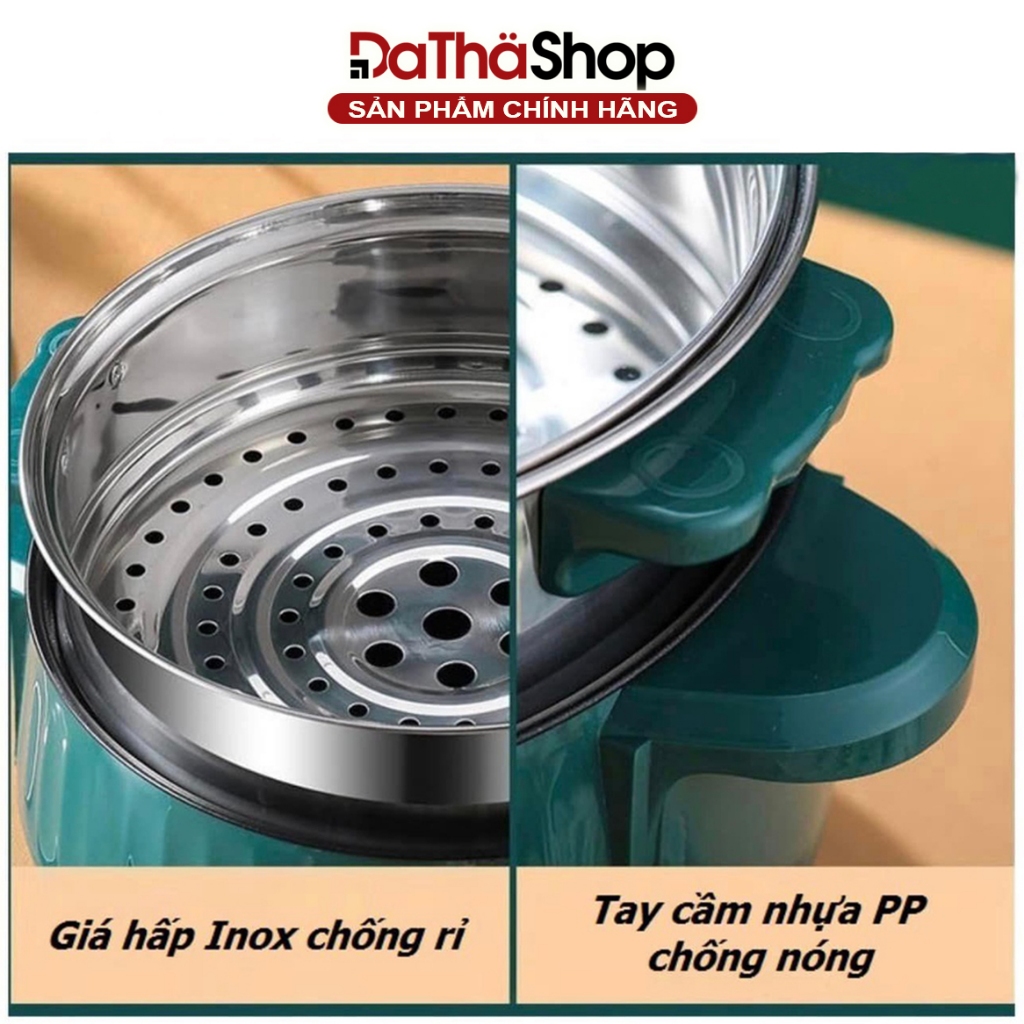Nồi Lẩu Điện SHANBAN 2 Tầng Kèm Khay Hấp Inox 2.2L Chiên Xào Chống Dính Cao Cấp 26 cm