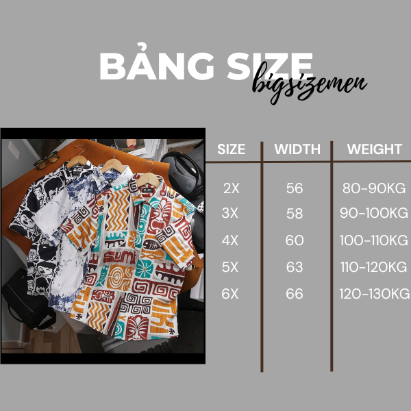 BIGSIZE -  Áo sơ mi BB - Boiz nam BB Boiz tay ngắn nam họa tiết size lớn, bigsize 80kg đến 130kg