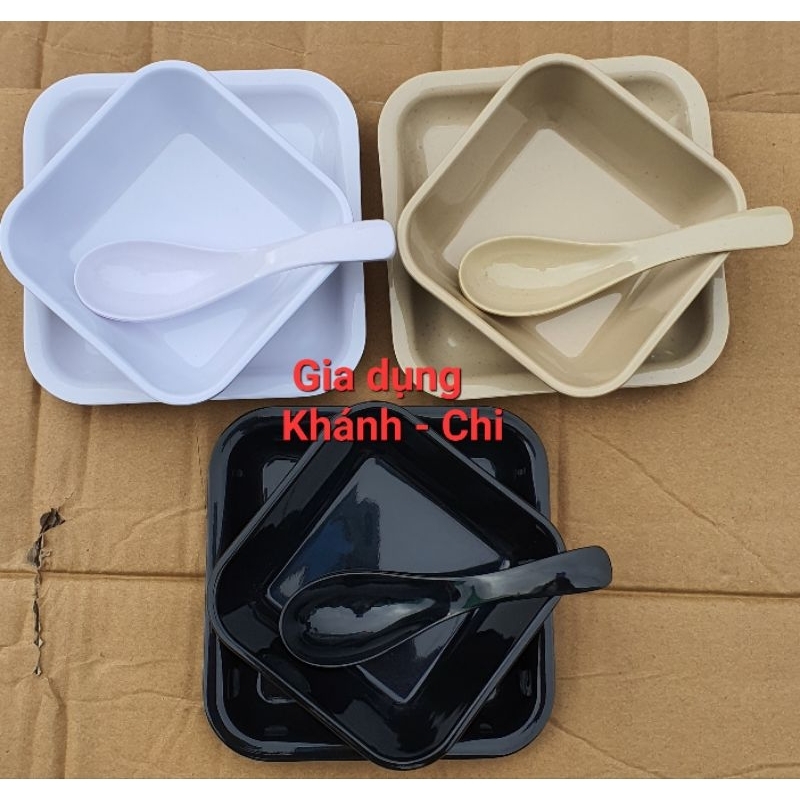 Tô - Dĩa - Muỗng nhựa Melamine