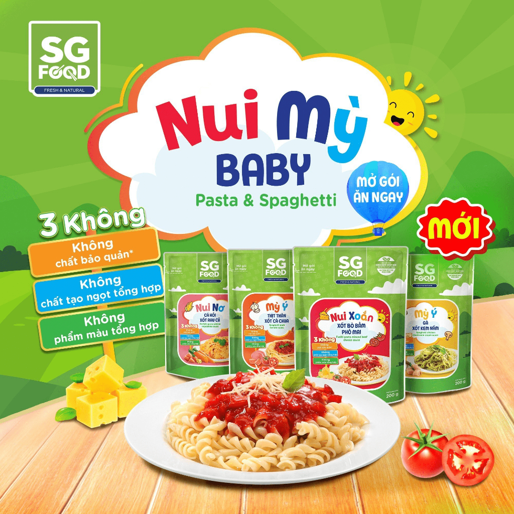 Nui nơ cá hồi xốt rau củ Sài Gòn Food 200g