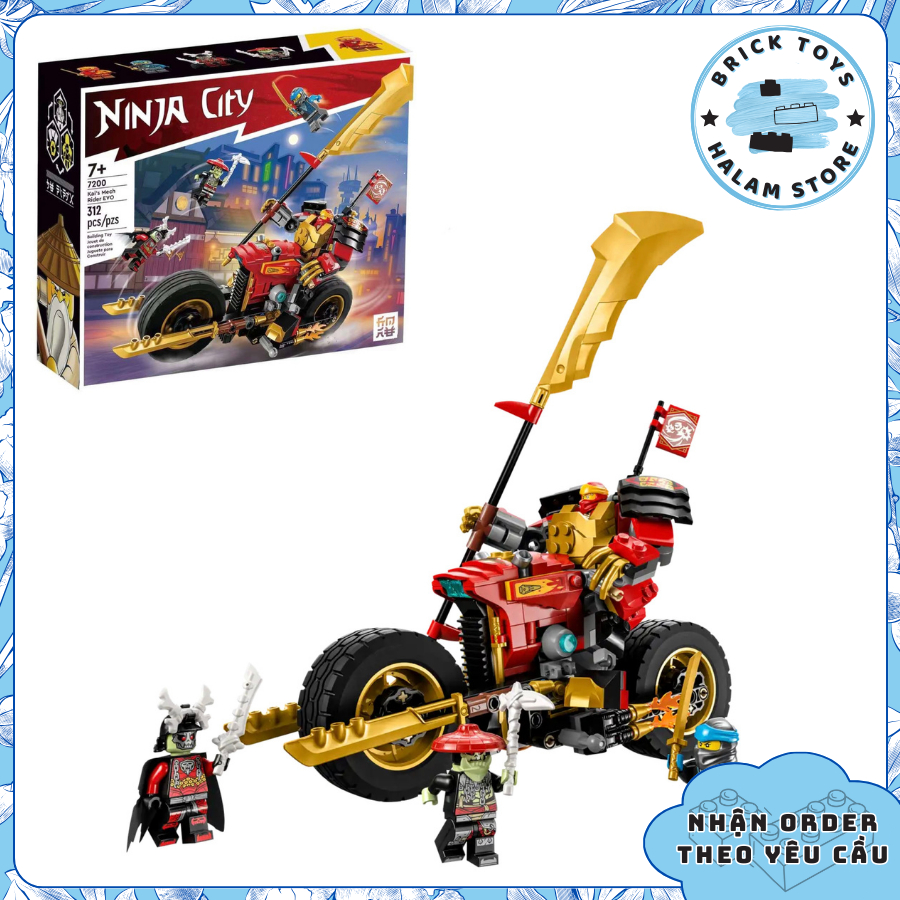 [Có sẵn] Mô hình lắp ráp Ninjago Evo 7200 71783 Mech Raider - Đồ chơi xếp hình Ninja City Robot chiến đấu của Kai