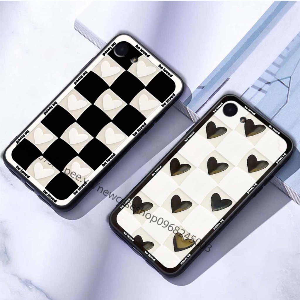 Ốp TPU Vivo Y53 / Y55 2015 / Y71 / Y81 / Y55S / X5 PRO cạnh viền vuông bảo vệ điện thoại hình caro good love.