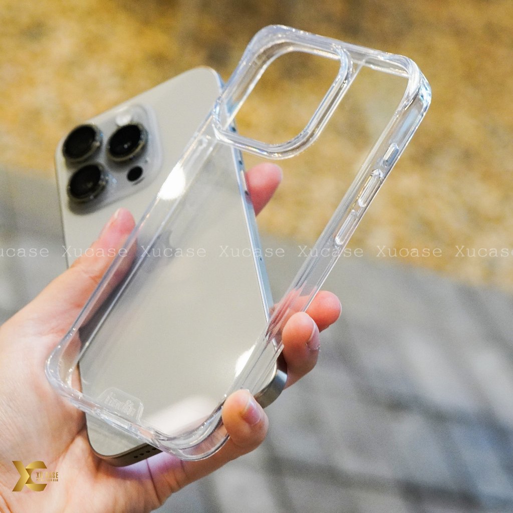Ốp Hoda Crystal Pro  cho iP 15 pro , 15 ProMax , 14 Pro , 14 Pro Max , 13 Pro Max