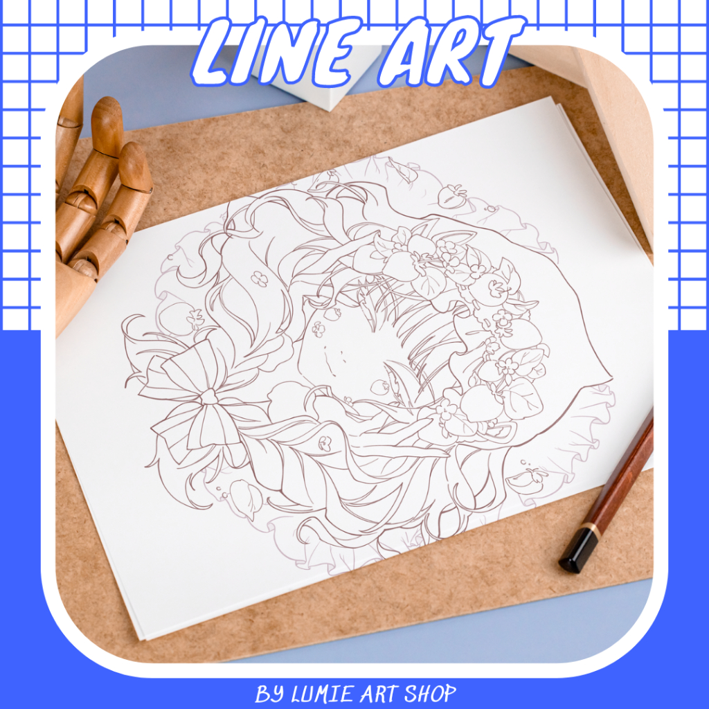 Line art tranh tô màu a5 cho marker, màu chì hình vẽ tô màu tranh marker mới