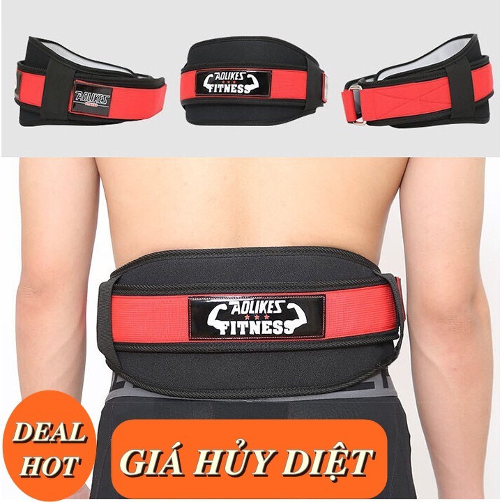 Đai Lưng Tập gym Aolikes, Nịt Lưng Tập Thể Hình Gánh Tạ, Nịt Lưng Squat Chính Hãng Aolikes 7983