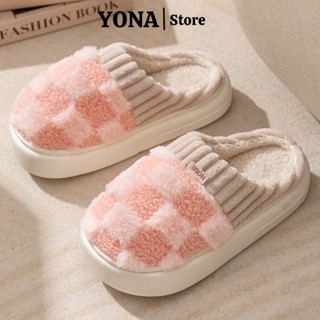  Dép lông nữ đi trong nhà đế cao dép bông quai ngang cute thời trang mùa đông giữ ấm hàn quốc 