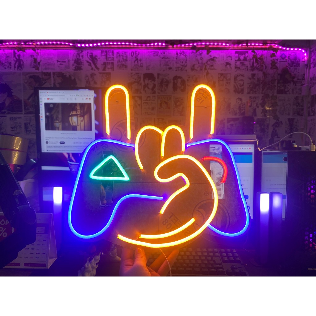 Đèn led neon trang trí decor setup-gaming phòng ngủ, phòng khách