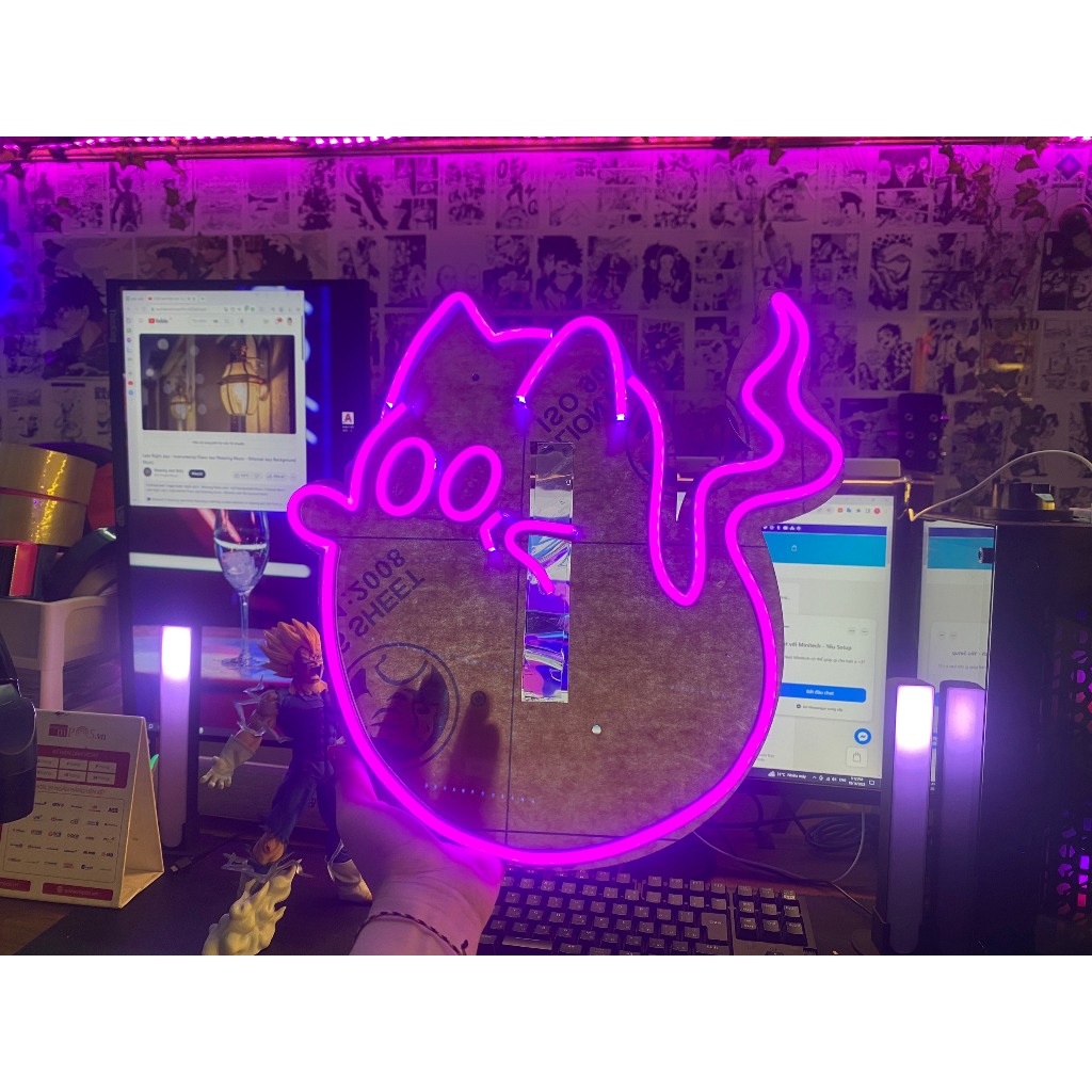 Đèn led neon trang trí decor setup-gaming phòng ngủ, phòng khách