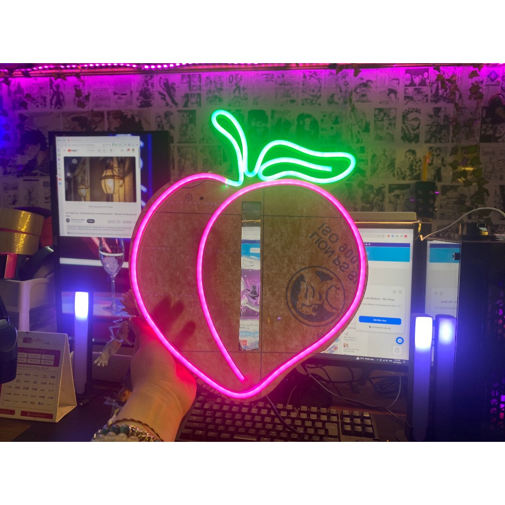 Đèn led neon trang trí decor setup-gaming phòng ngủ, phòng khách