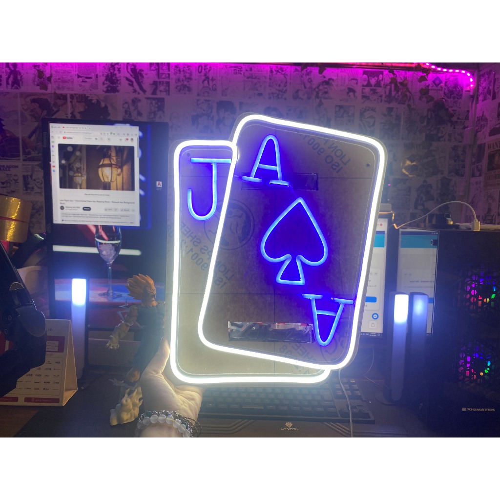 Đèn led neon trang trí decor setup-gaming phòng ngủ, phòng khách