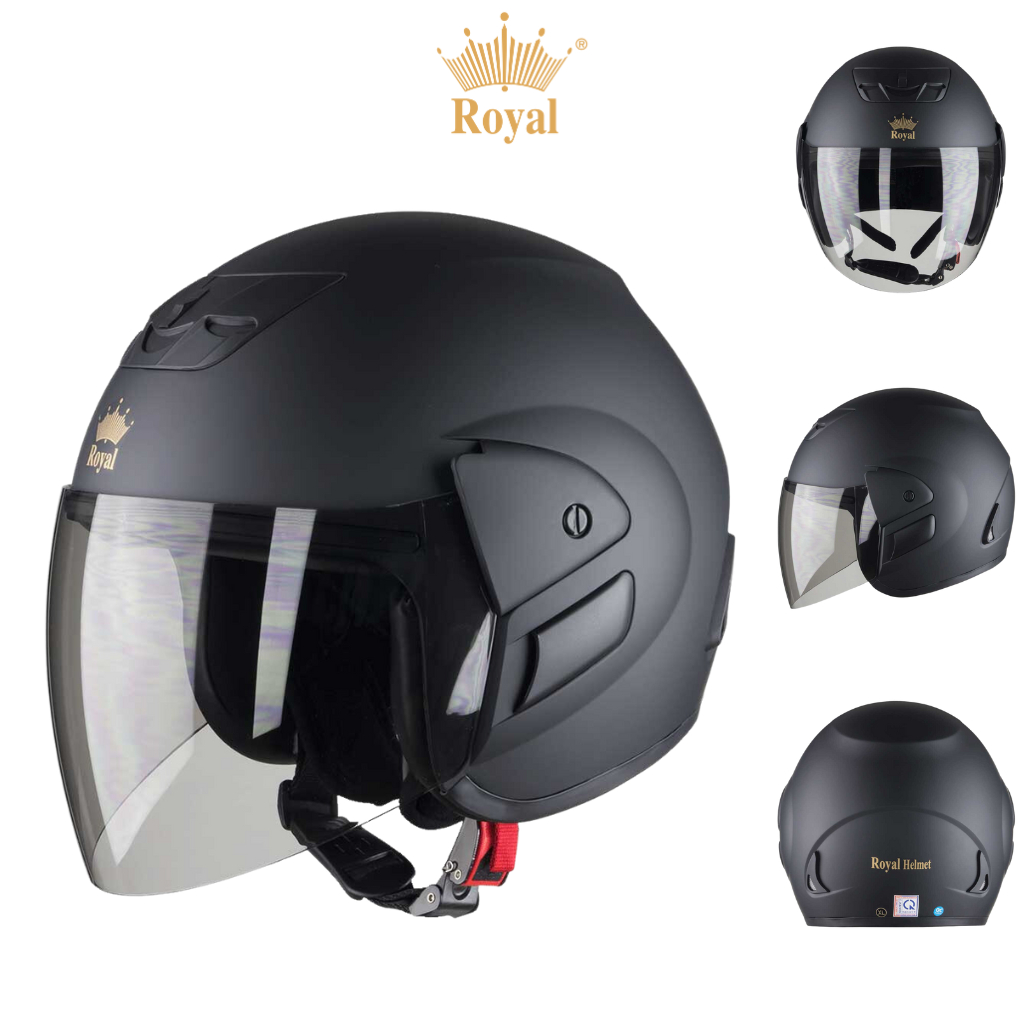 Mũ Bảo Hiểm Trùm 3/4 Đầu Cao Cấp - Royal M01 - Royce XH09 - Vòng đầu 57-59cm