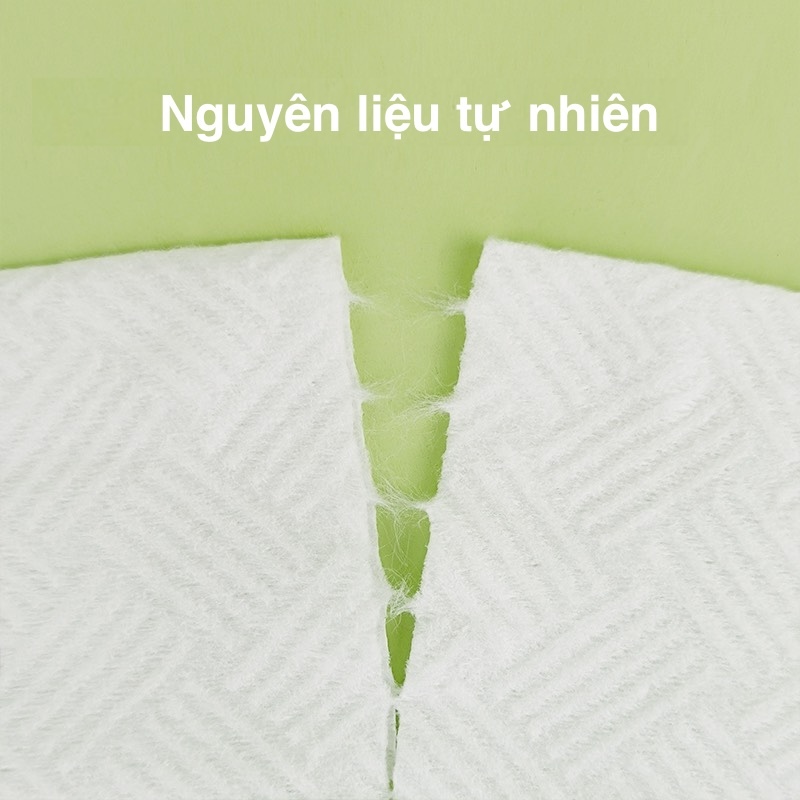 Khăn mặt khô MediCheri 100% vụn gỗ sồi nguyên chất dùng 1 lần lau khô, lau ướt dạng gói rút 60 chiếc/gói