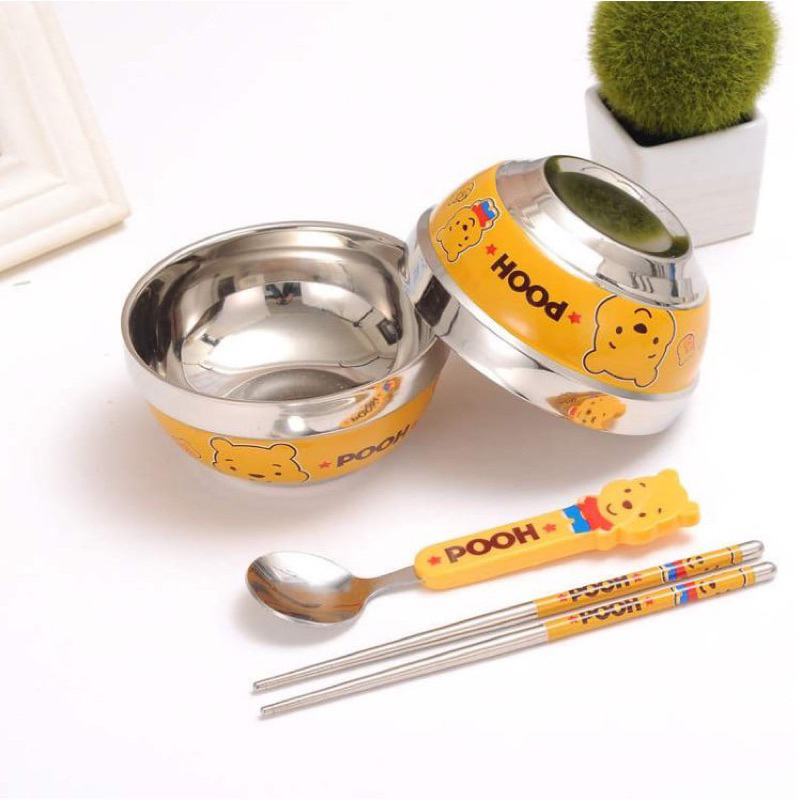 Bộ bát inox 2lớp chống nóng cho bé