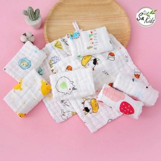 Khăn Mặt Xô 6 Lớp Rửa Mặt Cho Bé