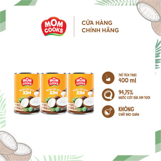 Combo 03 lon nước cốt dừa xim mom cooks dung tích 160ml/ 200ml/ 400ml - cocoxim - yoosoo mall