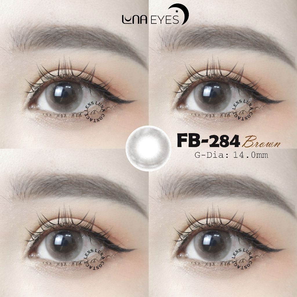Kính áp tròng LUNA EYES FB-284 BROWN - Lens size nhỏ