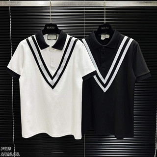Áo thun cổ trụ thêu logo nổi bật(chất liệu thun cotton)