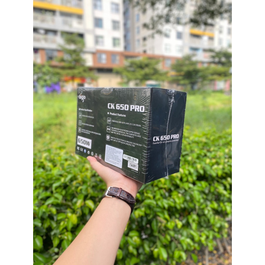 NGUỒN MÁY TÍNH AIGO CK650 PRO 650W 80PLUS NEW BOX BẢO HÀNH 36 THÁNG