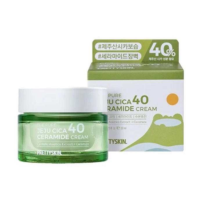 Kem Dưỡng Trắng Da Chiết Xuất Rau Má Pretty Jeju Cica 40 – LQ017