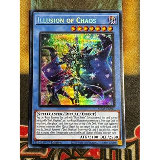 [ Dưa Hấu Yugioh ] Lá bài thẻ Illusion of Chaos - prismatic secret Rare - Tặng bọc bài nhựa bảo quản