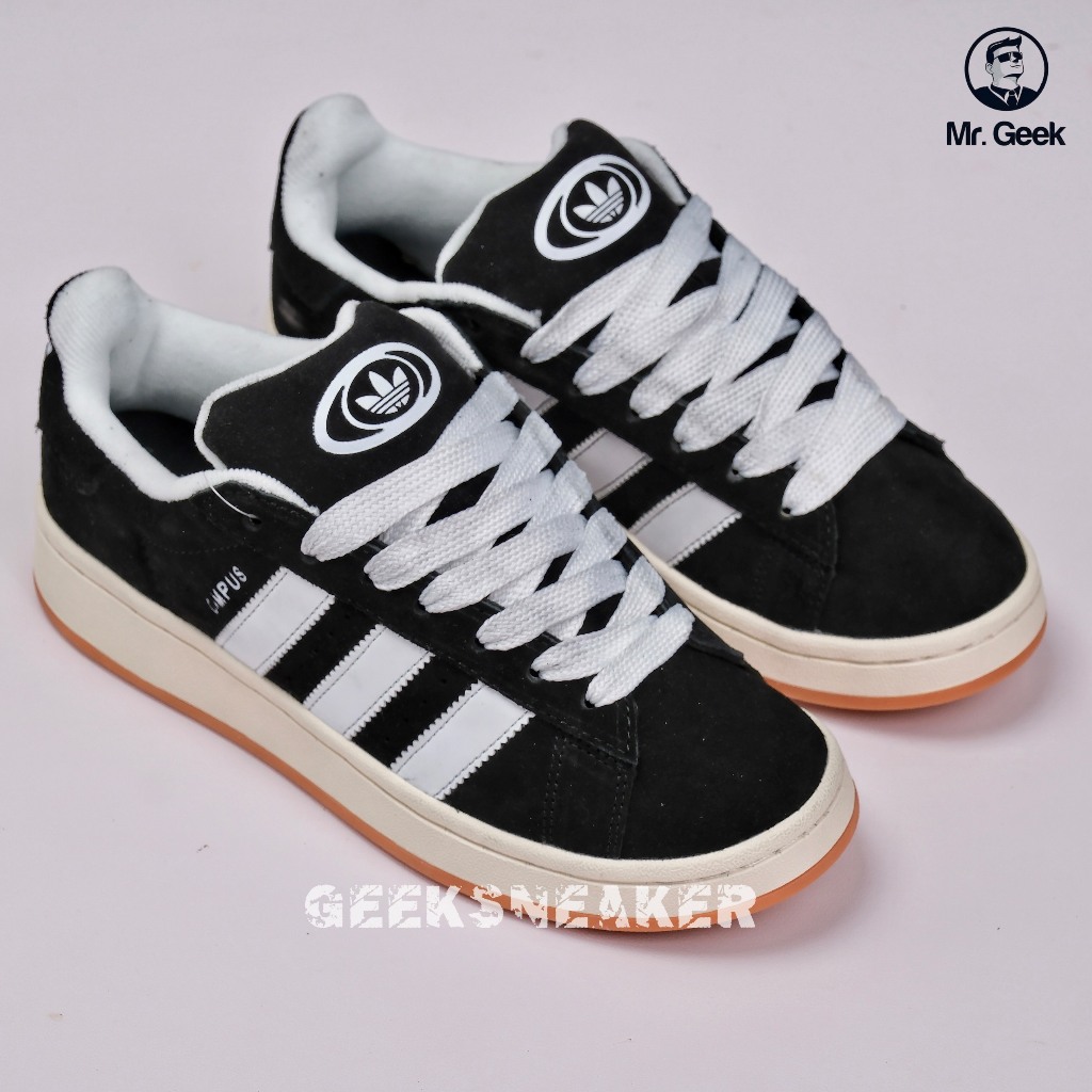 Giày Sneaker cổ thấp - AD CAMPUS BLACK WHITE GUM
