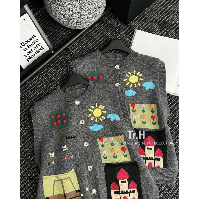 Áo len Gile hoạ tiết QCl1