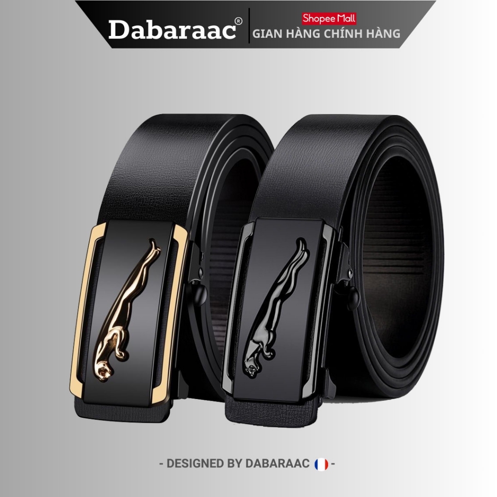Thắt lưng nam DABARAAC da cao cấp khóa kim loại tự động không gỉ - Cam kết 1 đổi 1 bảo hành 6 tháng TL67