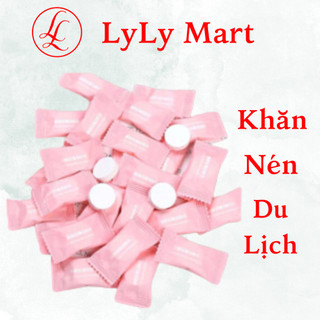 Khăn nén du lịch, khăn giấy lau đa năng nén du lịch bỏ túi - hình viên kẹo