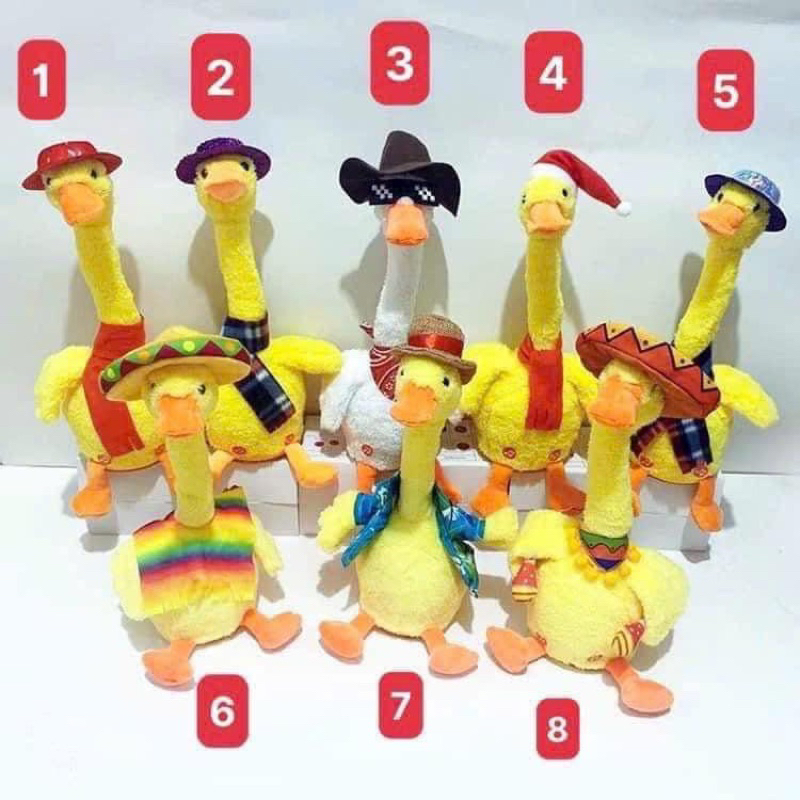 Đồ chơi vịt nhồi bông biết nhảy múa, hát và nhại giọng nói cho bé