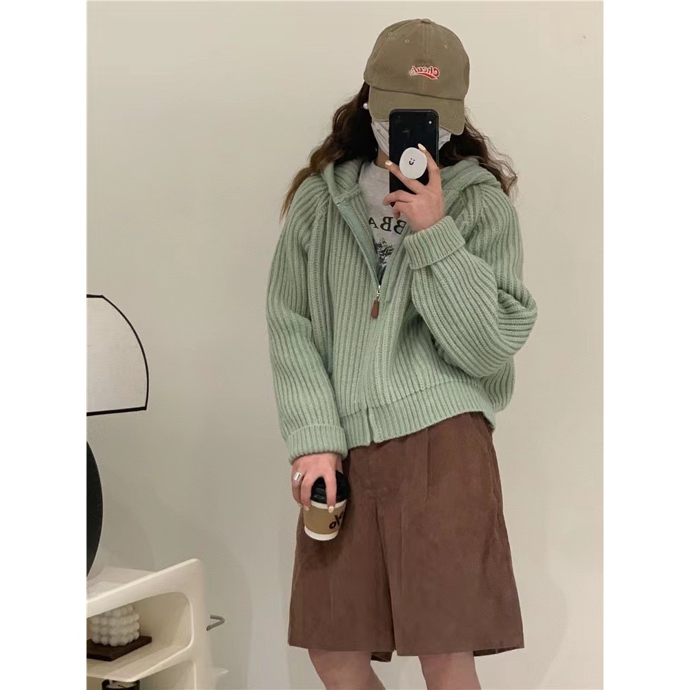 Áo Khoác Len Tay Dài Thời Trang Màu Trơn Basic Form Rộng Unisex Nữ Dễ Phối Đồ AK006 JUMI
