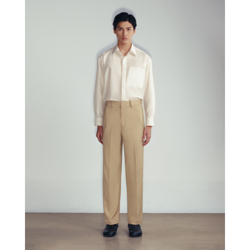 GIAN SAIGON - Áo sơ mi tay dài túi cơi - Tailored Fit Bamboo Shirt - Màu Trắng