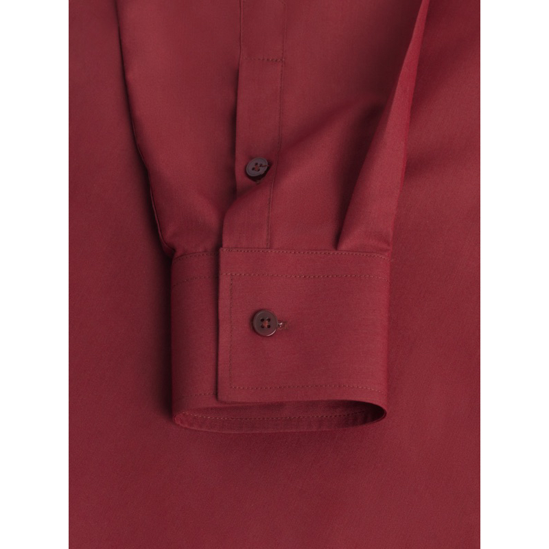 GIAN SAIGON - Áo sơ mi tay dài túi cơi - Tailored Fit Bamboo Shirt - Màu Đỏ Rượu
