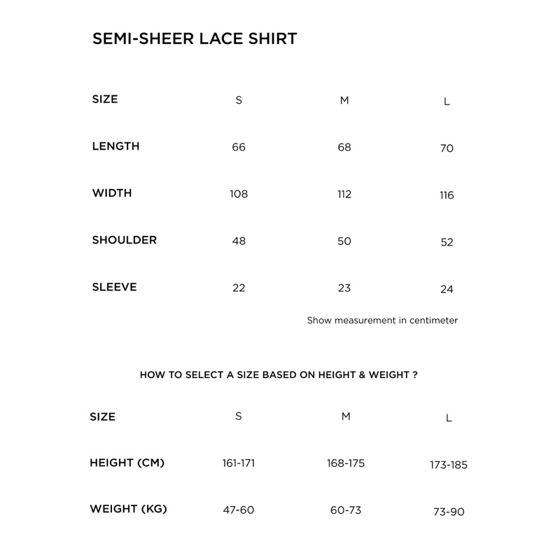 GIAN SAIGON - Áo sơ mi len họa tiết - Semi Sheer Lace Shirt - Màu Trắng Kem