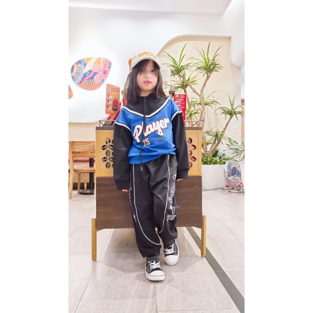 Bộ hoodie nỉ da cá bé trai bé gái size 15 đến 21kg hàng Quảng Châu cao cấp