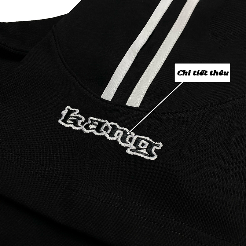 KANG - Gothic Logo T-shirt Áo thun unisex KANG form rộng logo thêu dành cho nam nữ