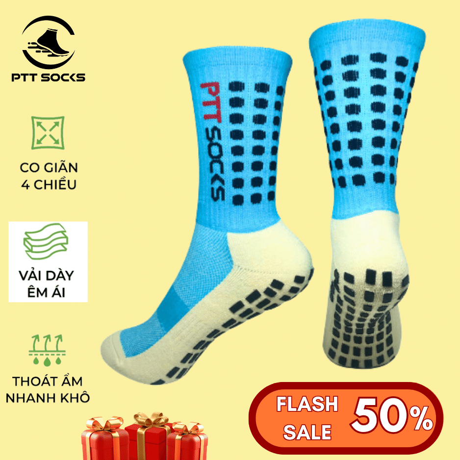 Tất chống trơn đá bóng thể thao Ptt Socks.
