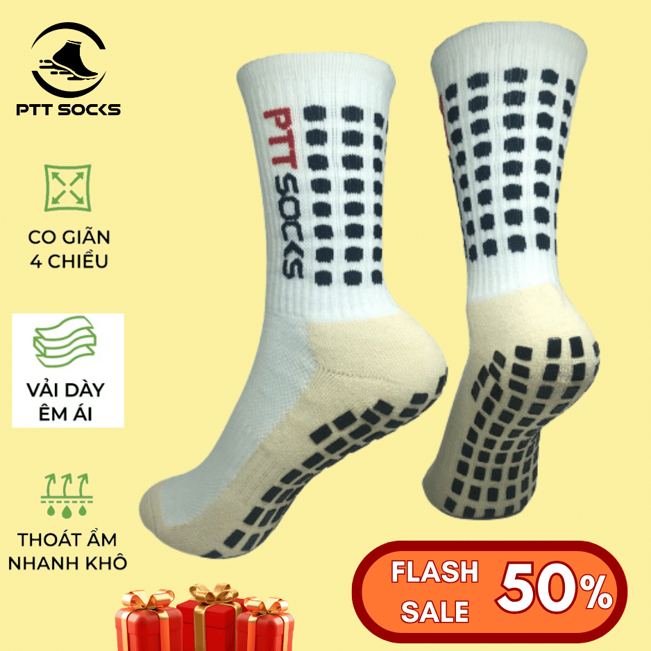 Tất chống trơn đá bóng thể thao Ptt Socks.