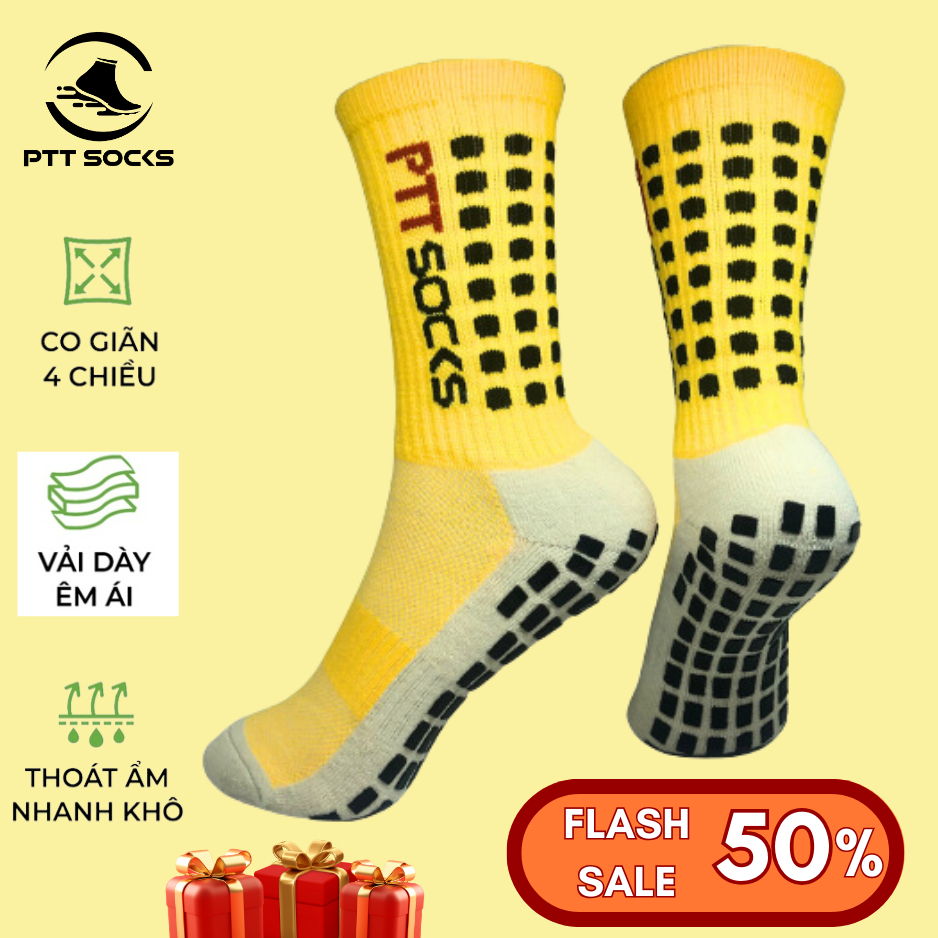 Tất chống trơn đá bóng thể thao Ptt Socks.