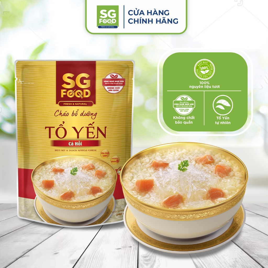 Thùng 30 Gói Cháo Bổ Dưỡng Sài Gòn Food Đủ 5 Vị 240G