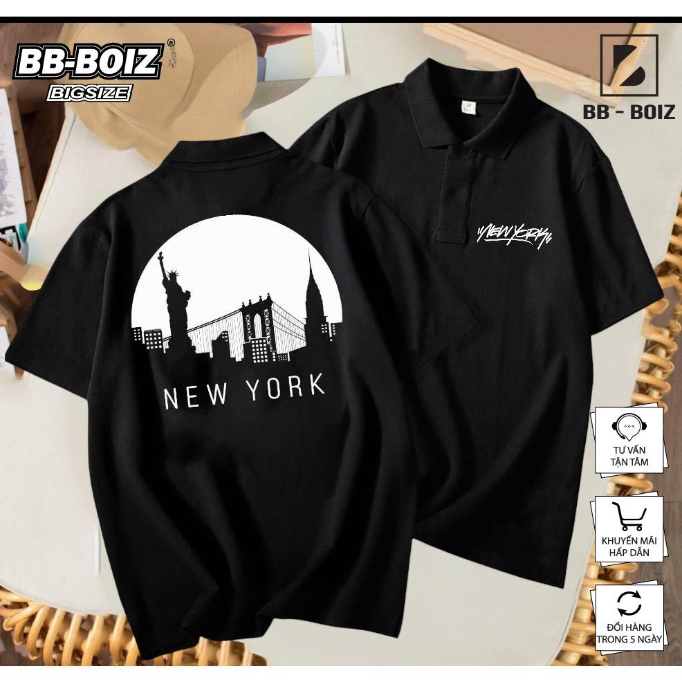 Bigsize - Áo Polo BB - Boiz nam in hình bigsize 80kg - 130kg -