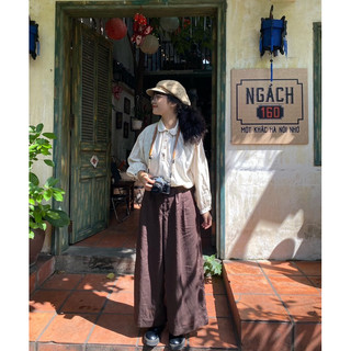 Quần Mộc - Quần ống rộng linen