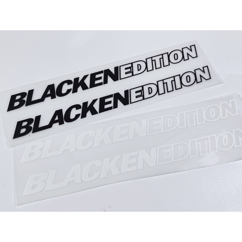 1 bộ 2 miếng tem chữ Blacken Edition dán trang trí xe máy, oto…tem sẵn keo không thấm nước